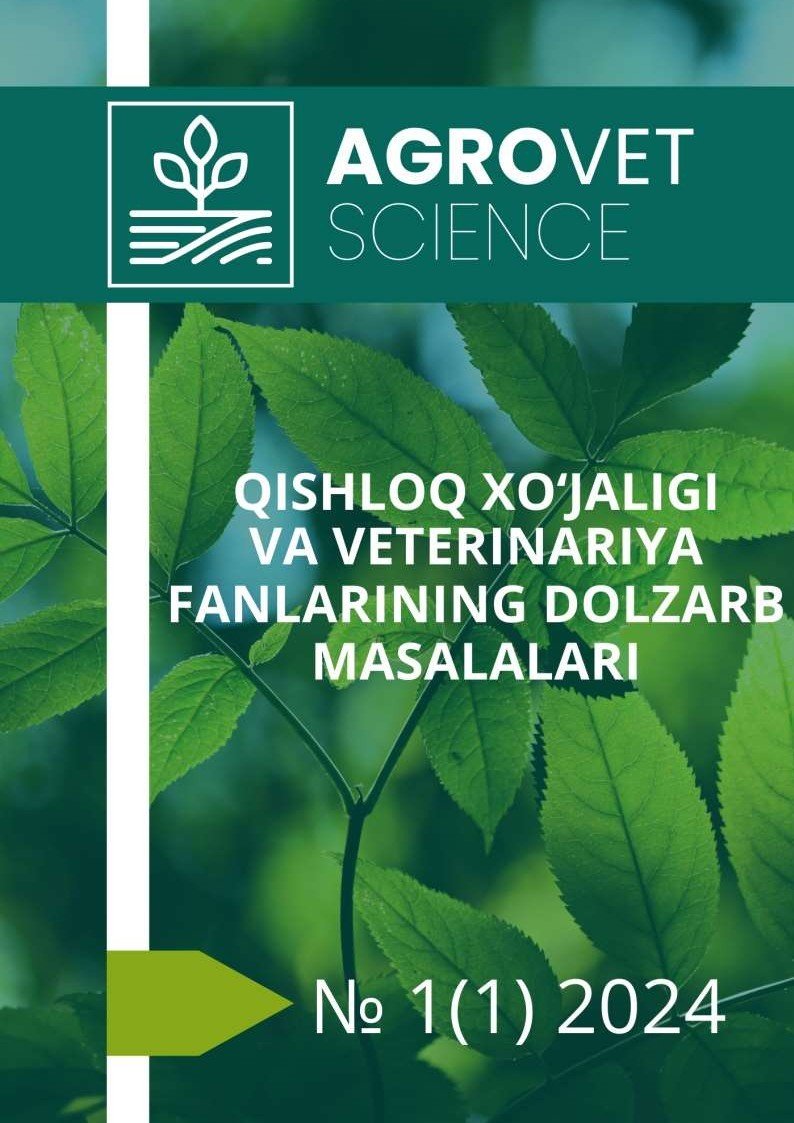 					View Vol. 1 No. 1 (2024): QISHLOQ XOʻJALIGI VA VETERINARIYA FANLARINING DOLZARB MASALALARI
				